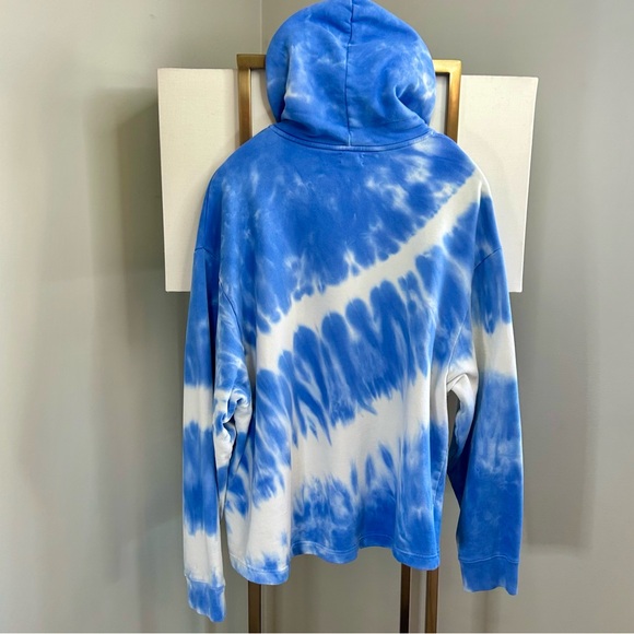 NWOT Tory Burch Sport Oversized Tie-Dye Hoodie – Blue Sky Size XL - Picture 2 of 7